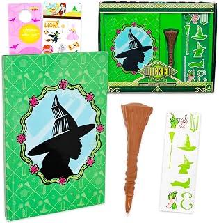 Wicked Journal Set - Bundle of Elphaba Notebook with Pen, Stickers, More for Kids, Adults | Wizard of Oz Journal Notebook Stationery