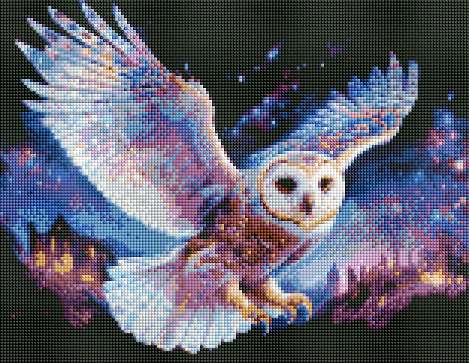 QIUQI 5D Diamond Painting Búho,40 * 50cm Kit Completo de Pintura de Diamante para Adultos y Niños, Diamante Pintura por Número Kit para Regalo de Cumpleaños,Navidad y Decoración de Pared