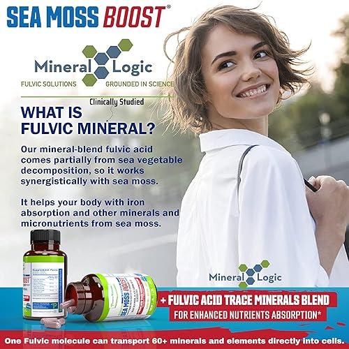 Miniatura 5 de Power By Naturals Sea Moss Advanced con aceite de semilla negra y cápsulas de saúco, cápsulas certificadas de musgo marino irlandés orgánico para