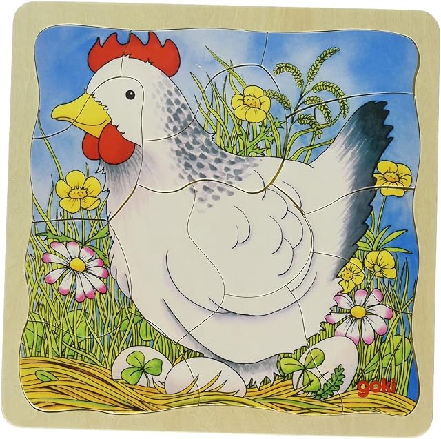 Schichtenpuzzle Das Huhn