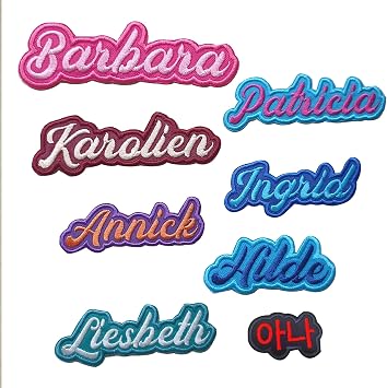 Custom Embroidered Name Patches Personalized Name Tags 2" to 11" Iron-On, Sew-On, or Hook & Loop Custom Text Patch for Uniforms, Work Shirts, Jackets, Hats, Bags, Backpacks