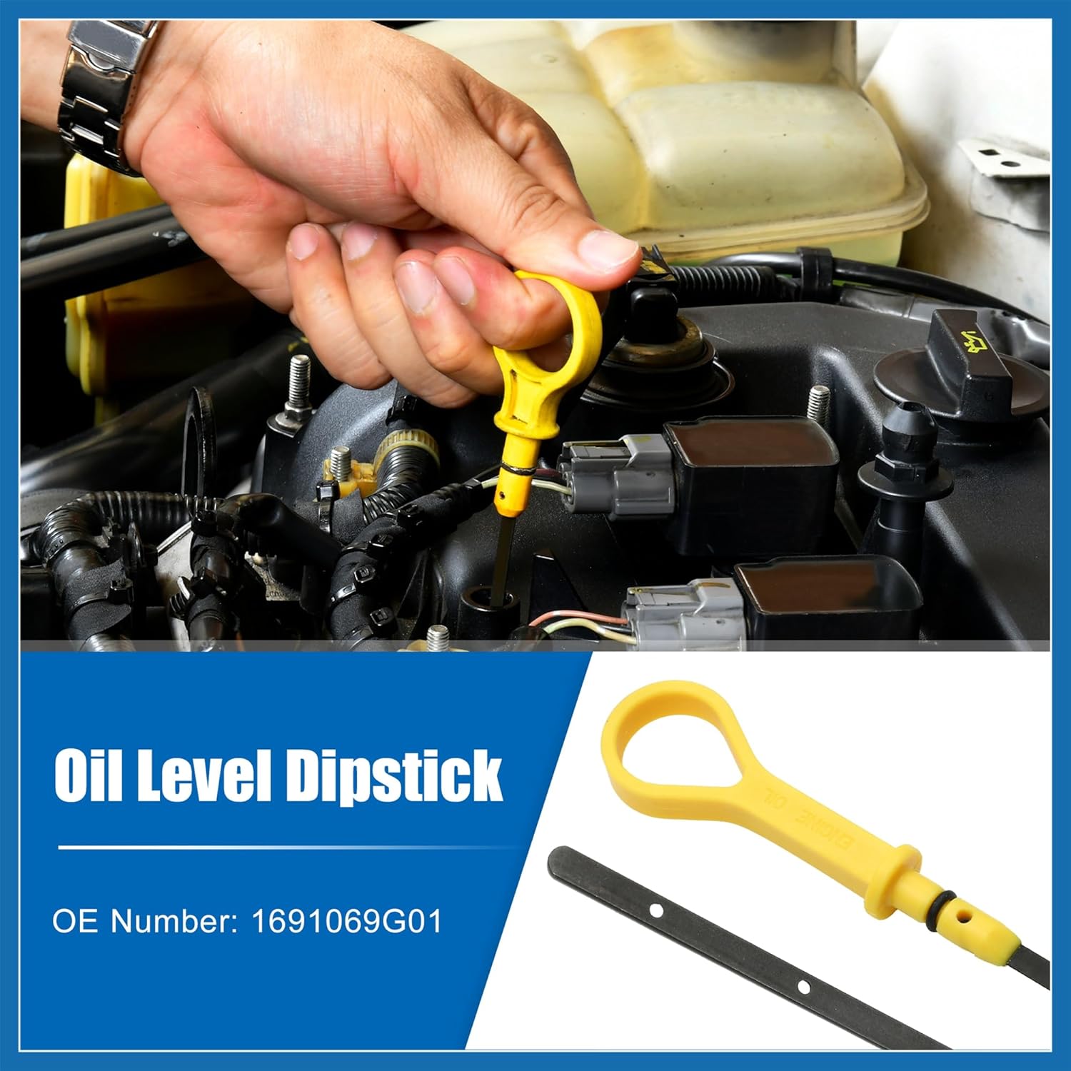 Engine Oil Fluid Level Dipstick for Suzuki Swift 1.5L No.1691069G01 Automotive Parts Item Replacement