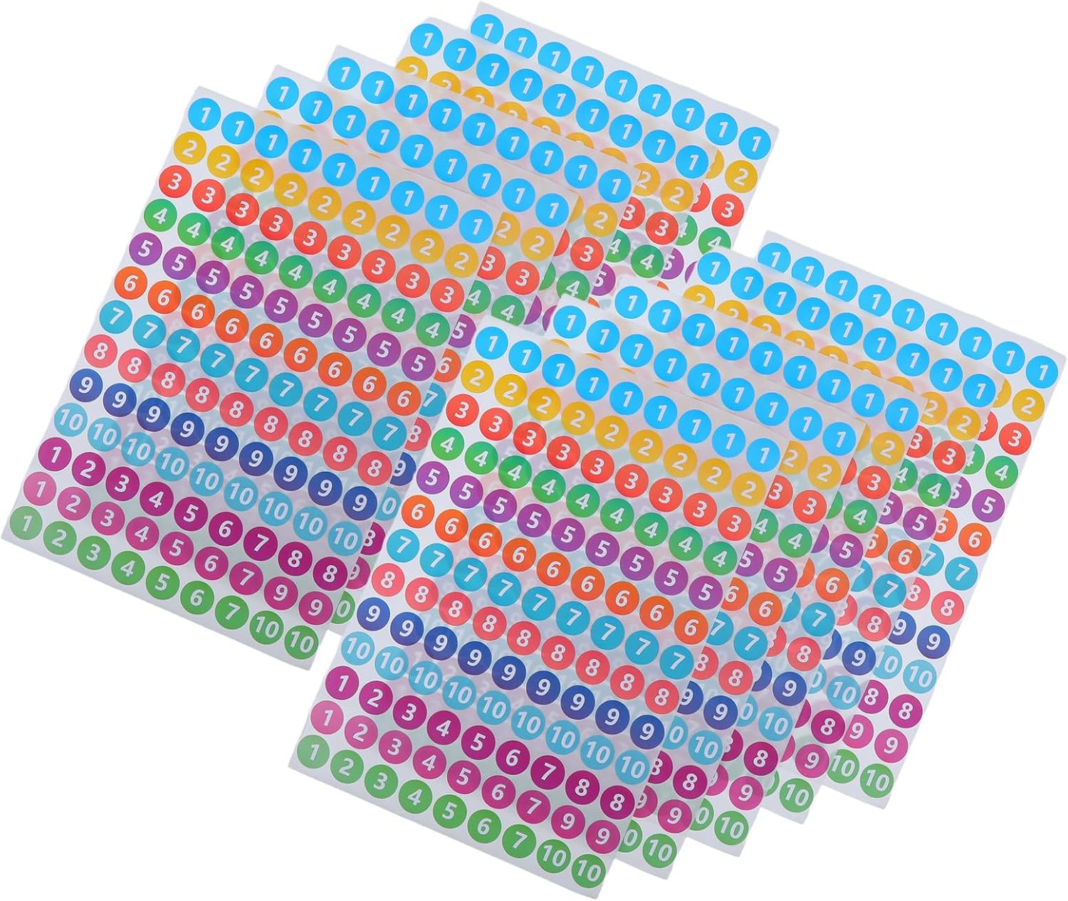 50 Sheet Self Adhesive Round Number 50 Sheets Coated Paper Labels