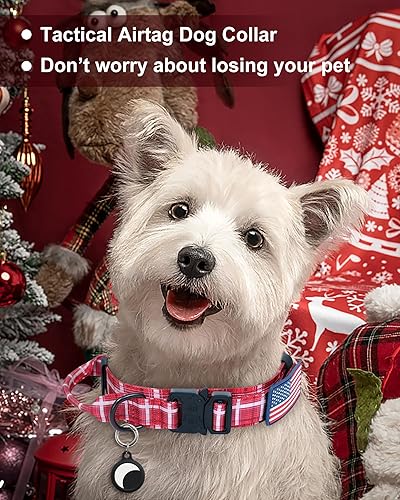 Miniatura 2 de Hotsky Collar táctico para perro, collar ajustable de nailon para entrenamiento militar con asa y hebilla de metal resistente para perros medianos y