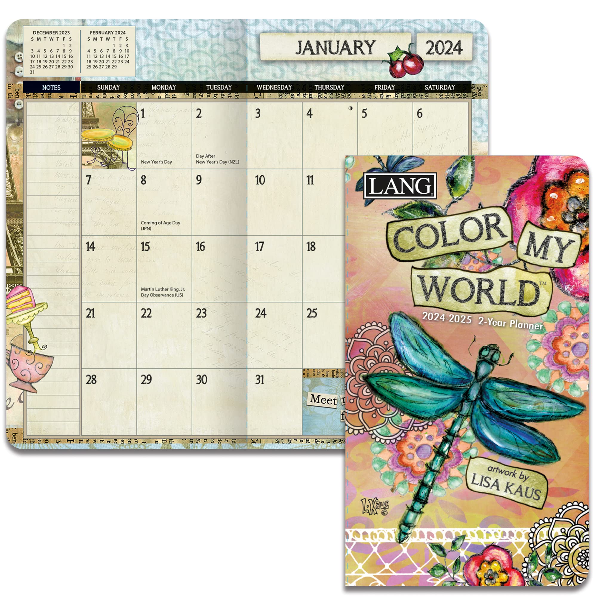 LANG Color My World 2024 Two Year Planner (24991071088)