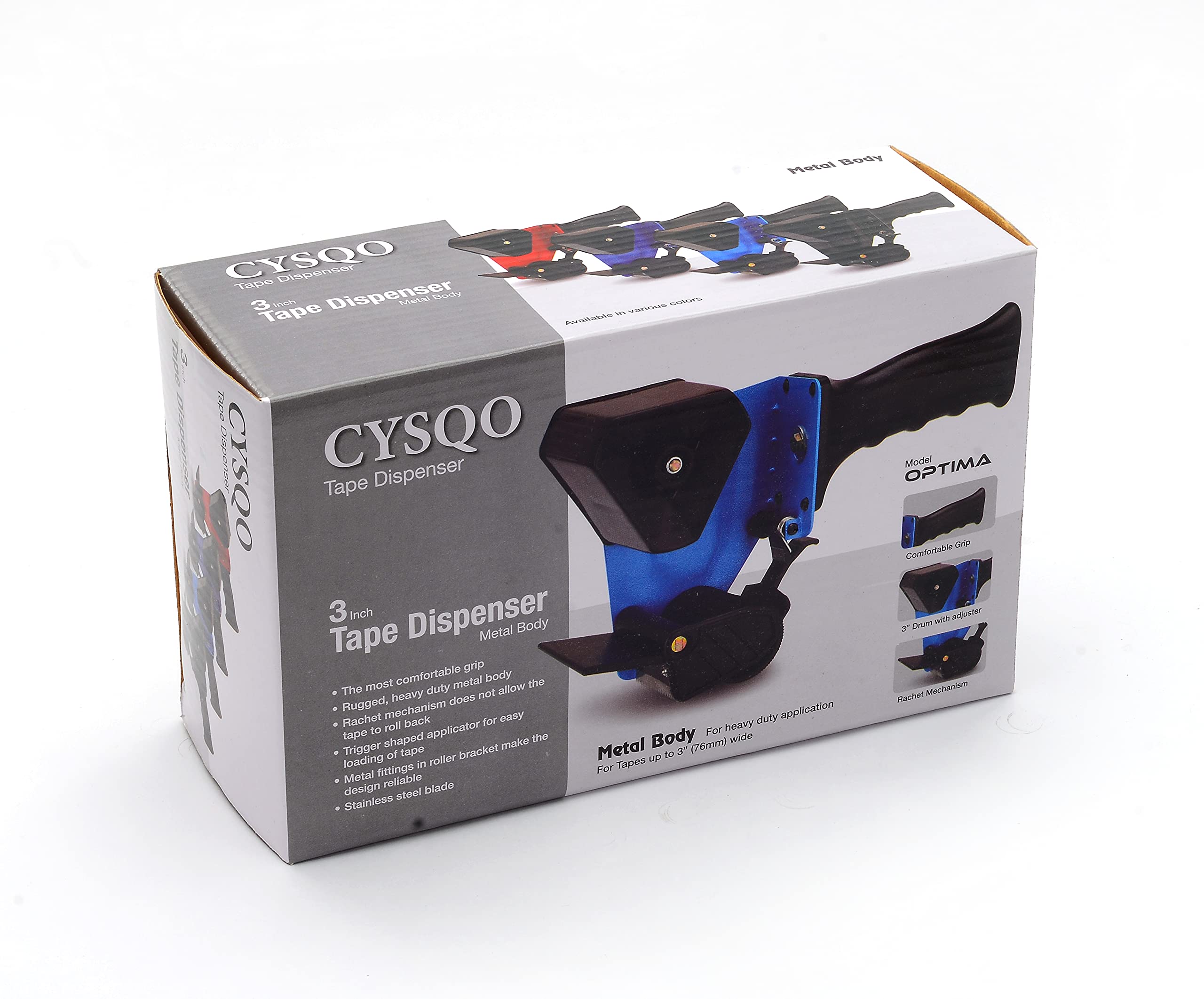 CYSQO Optima Model Manual Hand Operated Metal Tape Dispenser 3 inch_M5 4