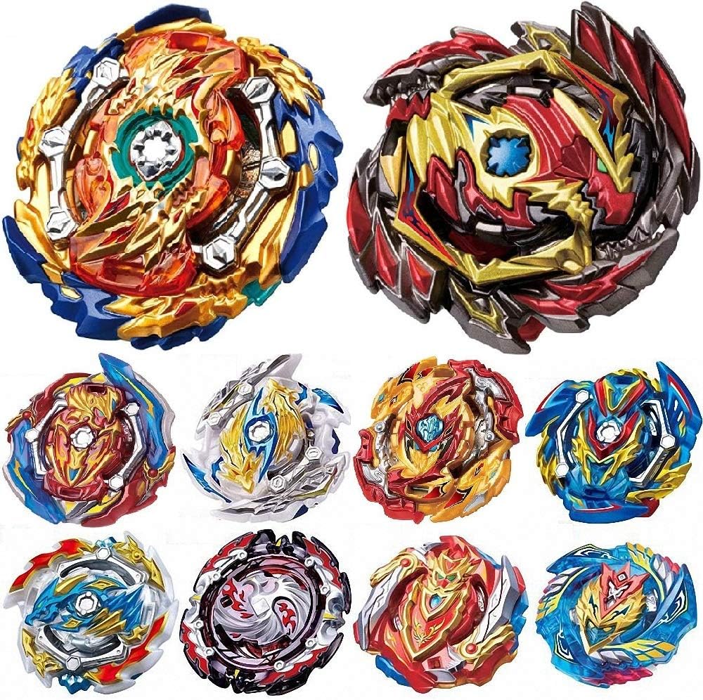 Gyros 10 Pieces Pack, Battling Top Battle Burst High Performance Set, Gift Idea Toys for Boys Children Kids Age 8+