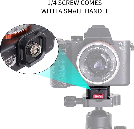 Quick Release Plate Camera Tripod Mount Claw Arca QR Plate Adapter for Sony Canon Nikon Camera Tripod Monopod Slider Gimbal Stabilizer Black