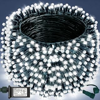 Decute 800LED 272ft Christmas String Lights UL Certified 8 Modes, Waterproof Outdoor Indoor Twinkle Starry Light for Christmas Tree Patio Garden Party Decor, Cool White