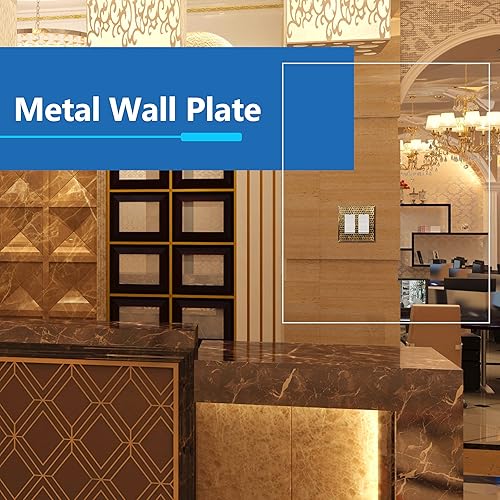 Miniatura 2 de LIDER Placa decorativa de pared de metal para interruptor o receptáculo, cubierta de salida de acero inoxidable, resistente a la corrosión, tamaño