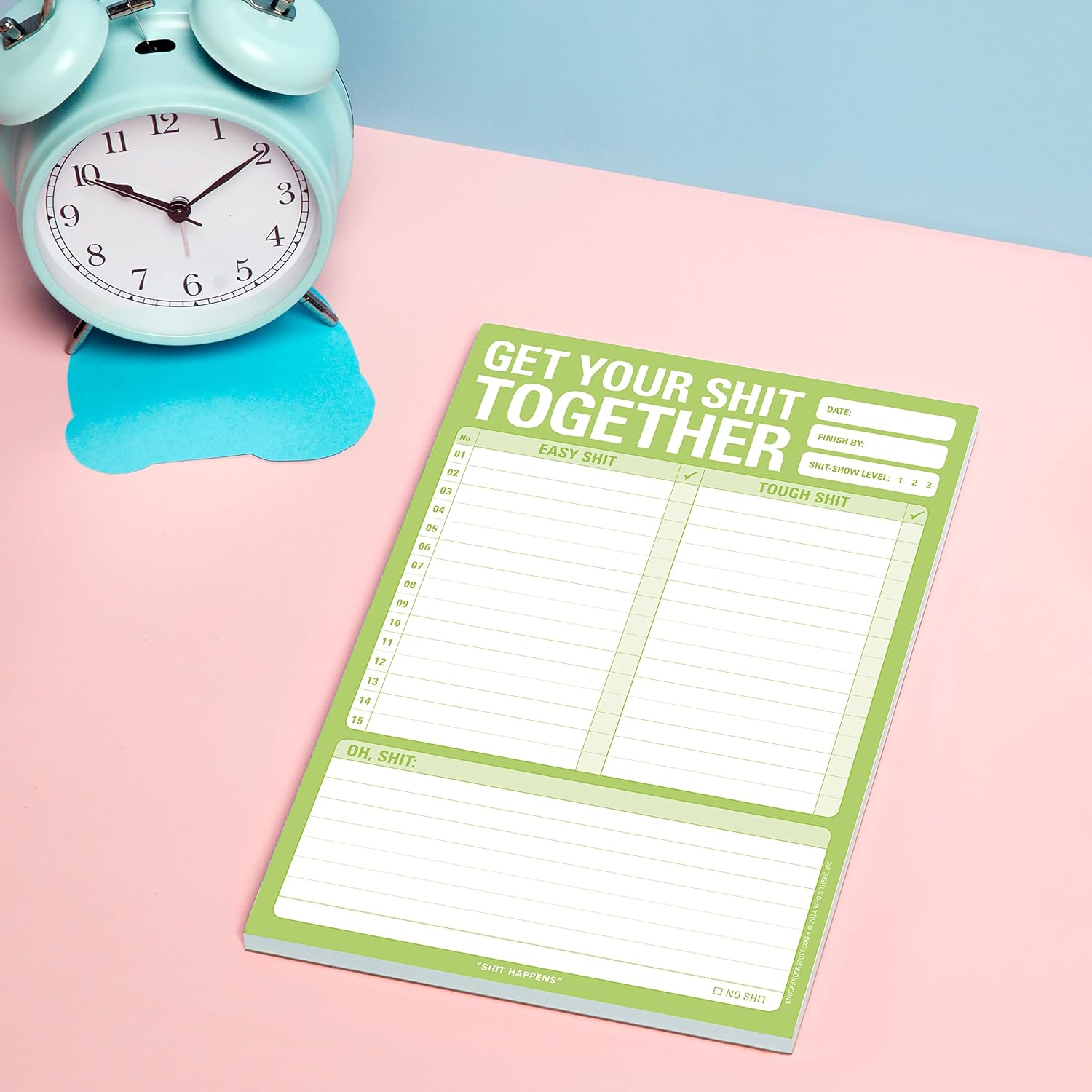 Knock Knock Get Your Shit Together Pad, To Do List Note Pad, 6 x 9-inches