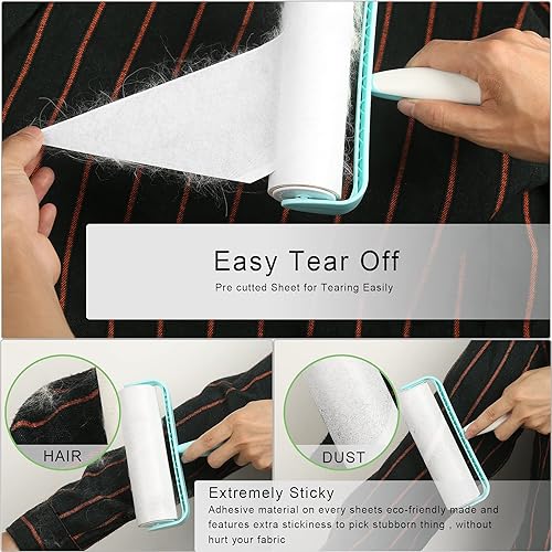 Miniatura 4 de Recambios de rodillo de pelusa grandes, rodillos gigantes de pelusa para mascotas, se adapta a la mayoría de rodillos de pelusa de gran tamaño de