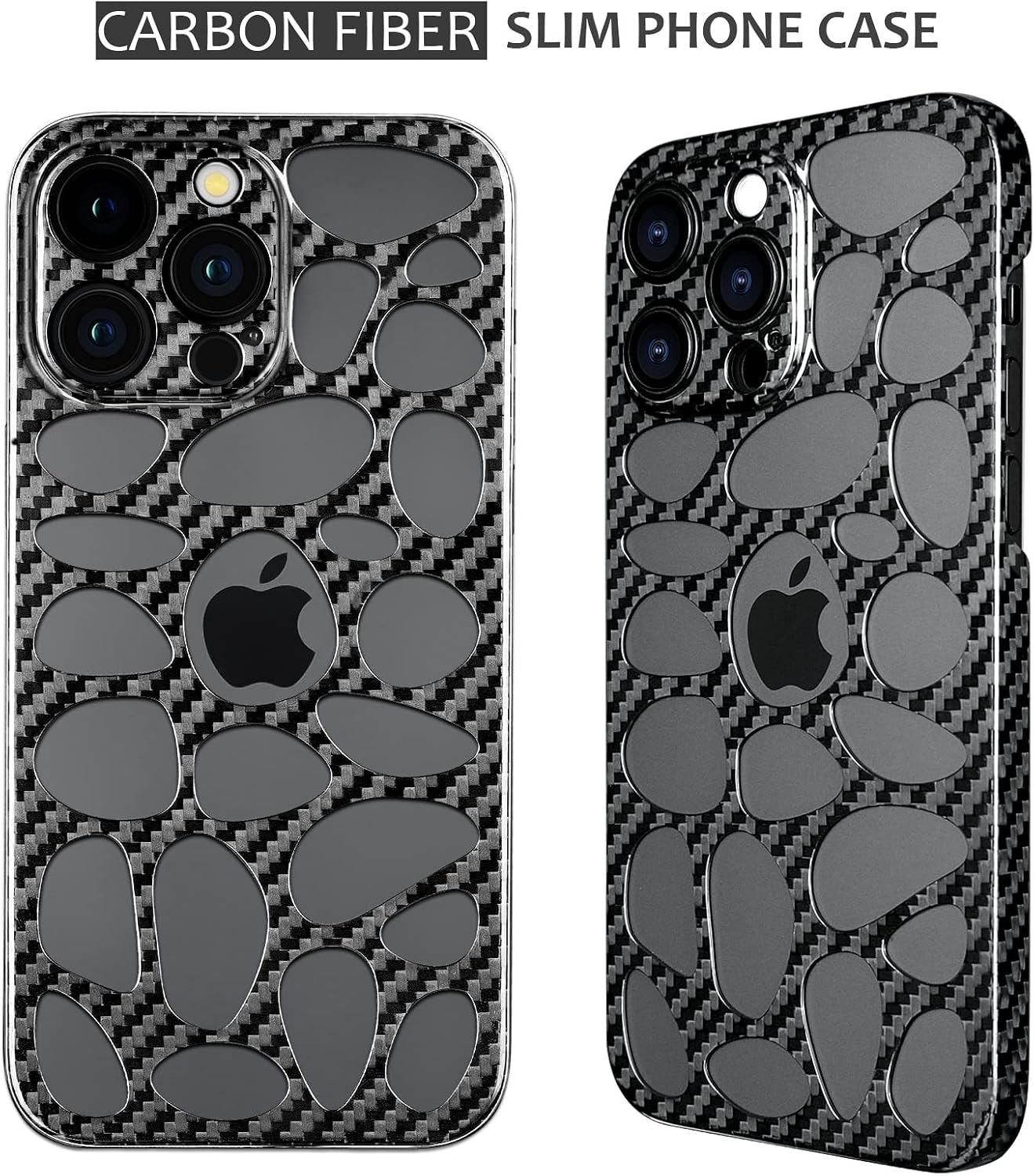 T-carbon Carbon Fiber Case for iPhone 14 Pro Max,Protective Phone Cases for iPhone 14 Pro Max 6.7 inch,Carbon Fiber for iPhone 14 Pro Max Shockproof Slim Thin Cover,Glossy Black