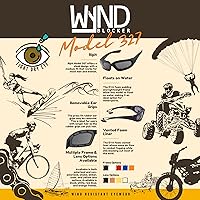 Vista 4 de WYND Blocker Gafas de sol deportivas envolventes resistentes al viento para motocicleta y ciclismo