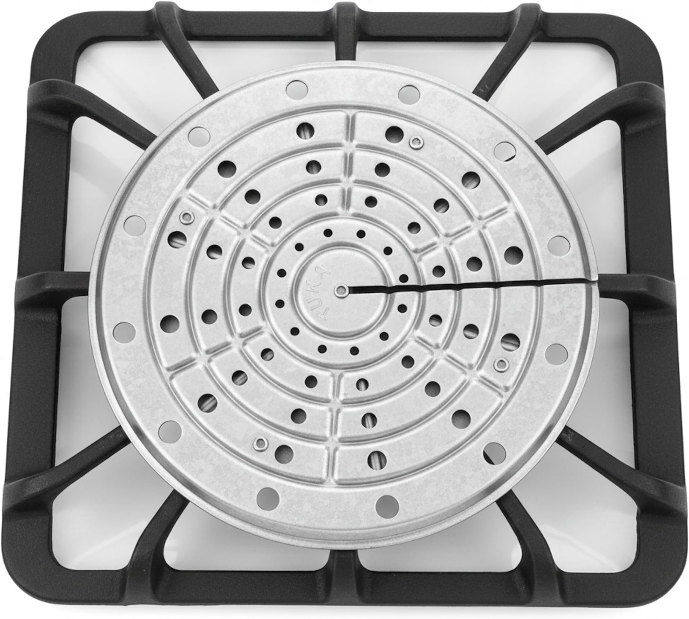 Lavatelli MAXI TUKA Hot Plate and Flame Diffuser for Gas Hob and Stove for Savings and Better Cooking, made in Steel, Grey 20 cm Diameter