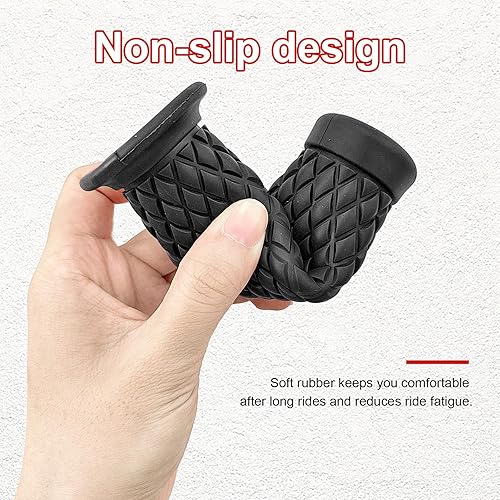 Miniatura 4 de Augeny Empuñaduras de mano para motocicleta, manubrio de goma antideslizante vintage de 78 pulgadas, agarre de empuje suave para comodidad de la