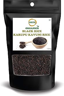 DIETS ORGANICS Black Rice/Karuppu Kavuni Rice, 1.5 Kg