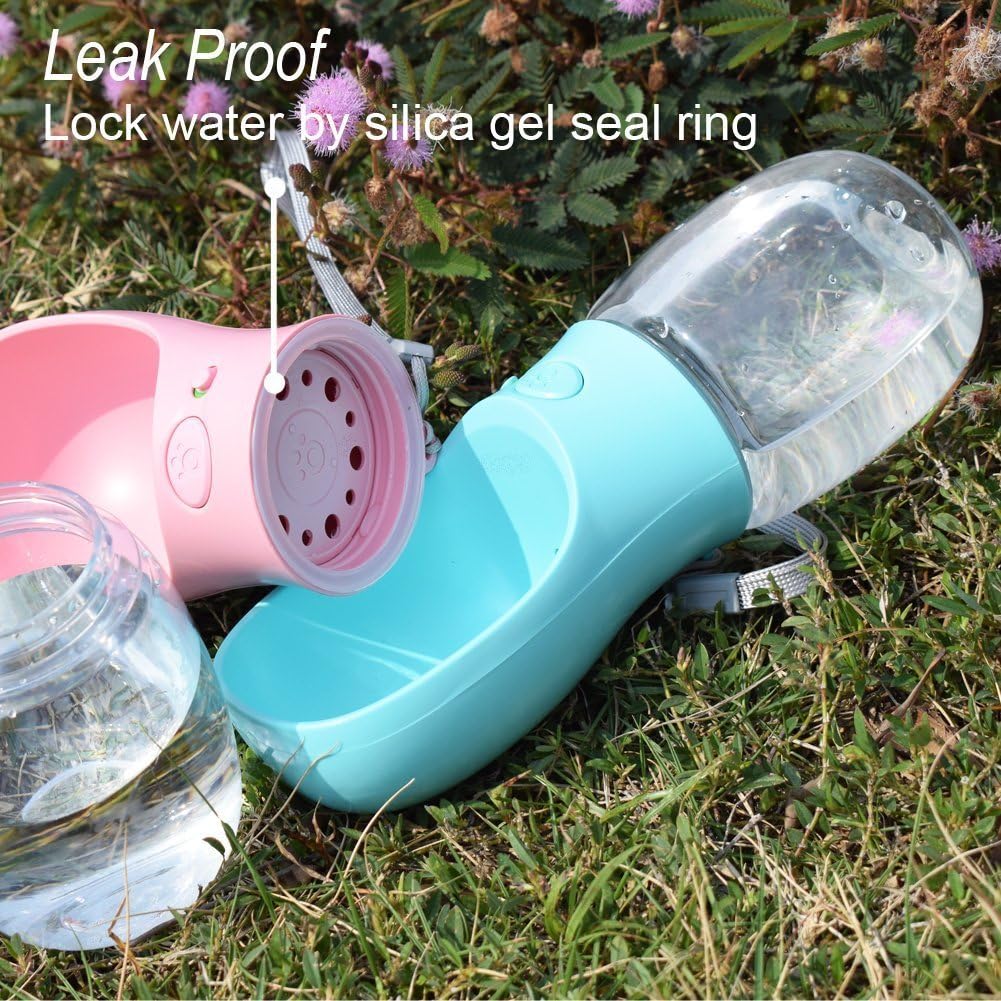 MalsiPree Portable Dog Water Bottle Bundle with Dog Poop Bag Dispenser