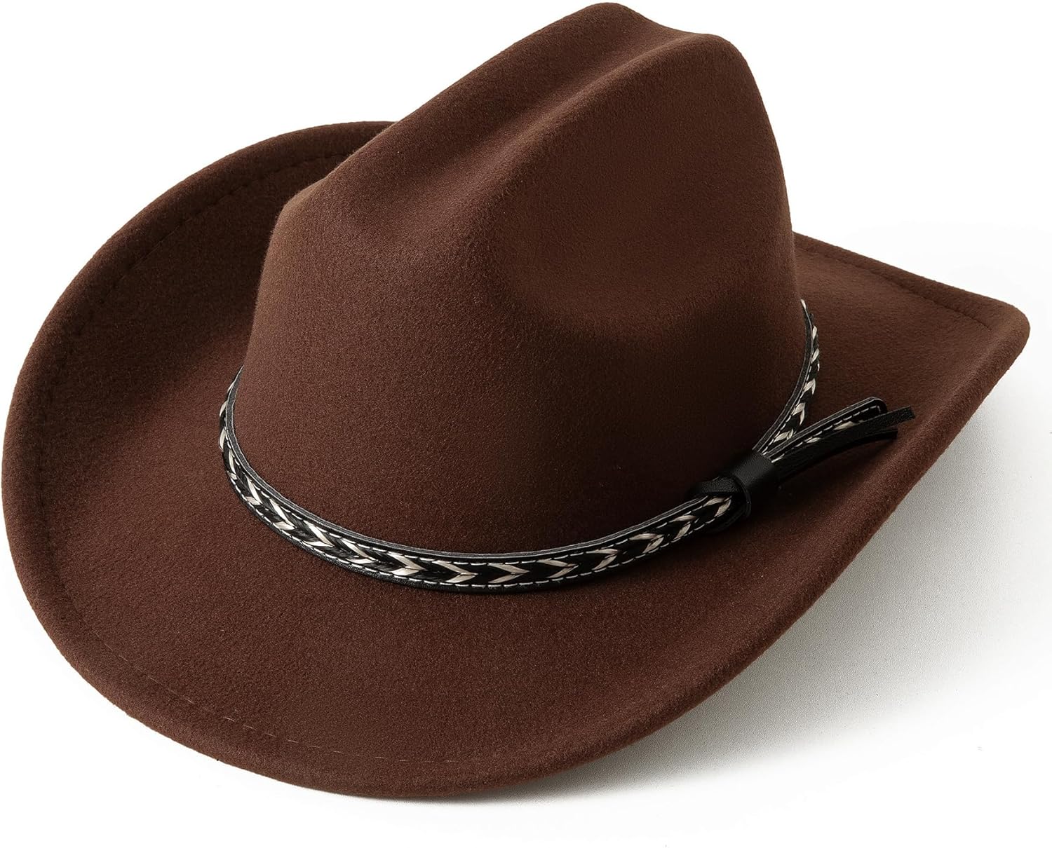 Jastore Kids Cowboy Hat for Girls Boys Western Cowgirl Hat with Buckle Belt Cattleman Style Cowboy Hat