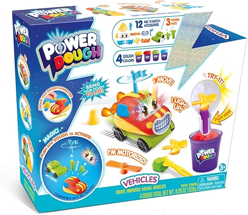 Canal Toys Power Dough - Masa interactiva de caja grande para vehículos (20 piezas)