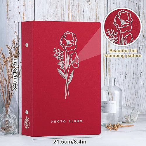 Vista 11 de Lanpn Álbum de fotos de 4 x 6 pulgadas, 600 bolsillos, cubierta de lino, álbumes de imágenes grandes con capacidad para 600 fotos horizontales