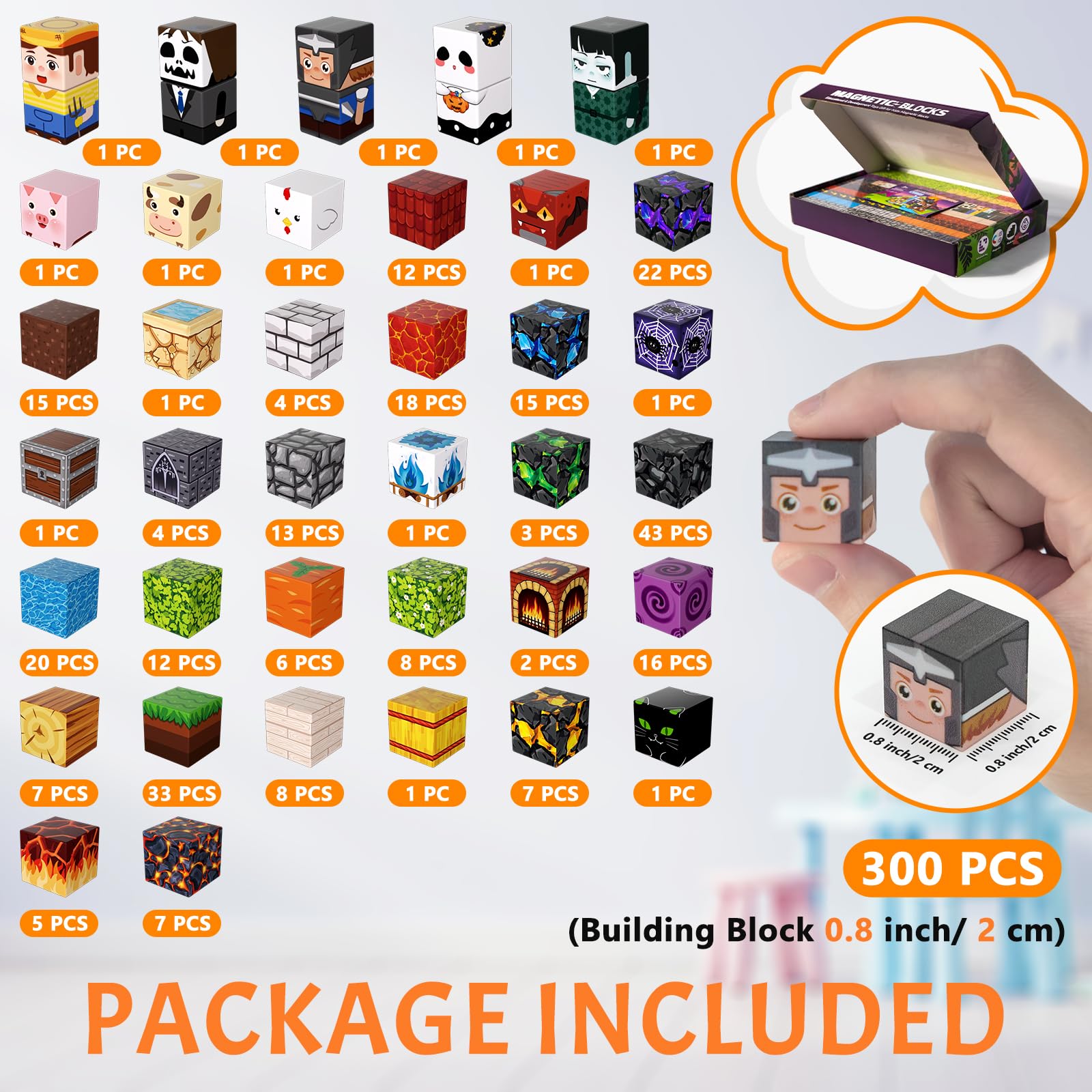 Vdealen 300 PCS Bloques Magneticos Construccion Niños,Apulamiento Magnetwürfel Juguete para Niños,Stem Montessori Sinnesspielzeug für Jungen und Girlen Edad 4-12