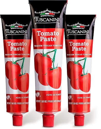 Miniatura 7 de Tuscanini Tubo de pasta de tomate doble concentrado 75 oz paquete de 2 fabricado con tomates italianos de primera calidad
