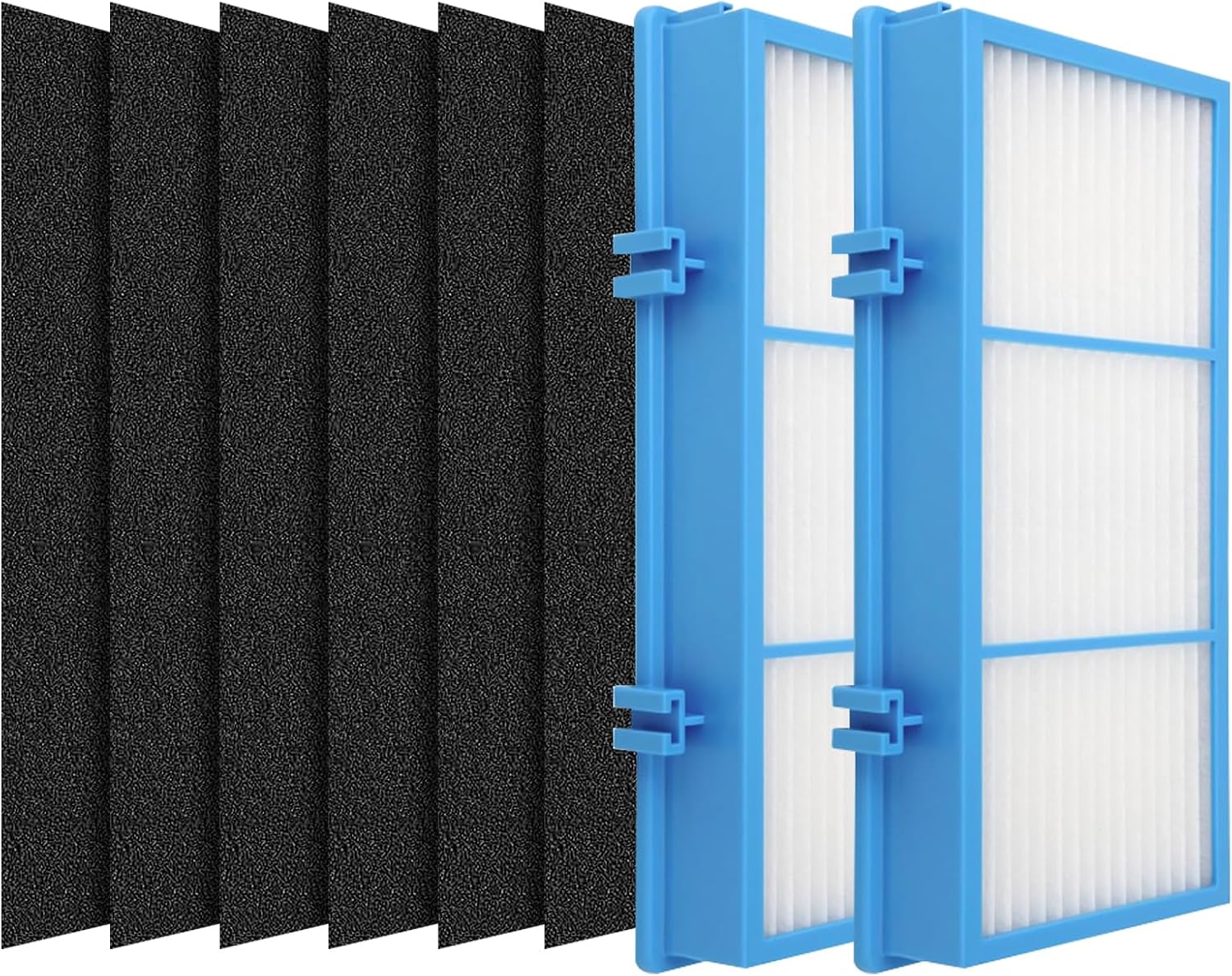 2 PACK Aer1 Replacement Filters for Holmes AER1 Air Filter Replacement for HAPF30AT and HAP242-NUC, 2 Filters + 6 Carbon Enhanced Filters