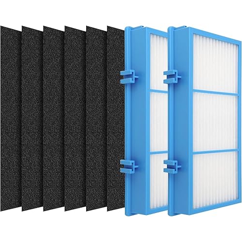 2 PACK Aer1 Replacement Filters for Holmes AER1 Air Filter Replacement for HAPF30AT and HAP242-NUC, 2 Filters + 6 Carbon Enhanced Filters