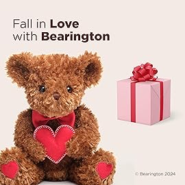 Bearington I Love You More Valentines Day Bear - 6 Soft and Cuddly Valentines Teddy Bear Plush with Fluffy Fur - Adorable Heart Teddy Bears Stuffed Animal - Romantic Gift for Girlfriend or Wife