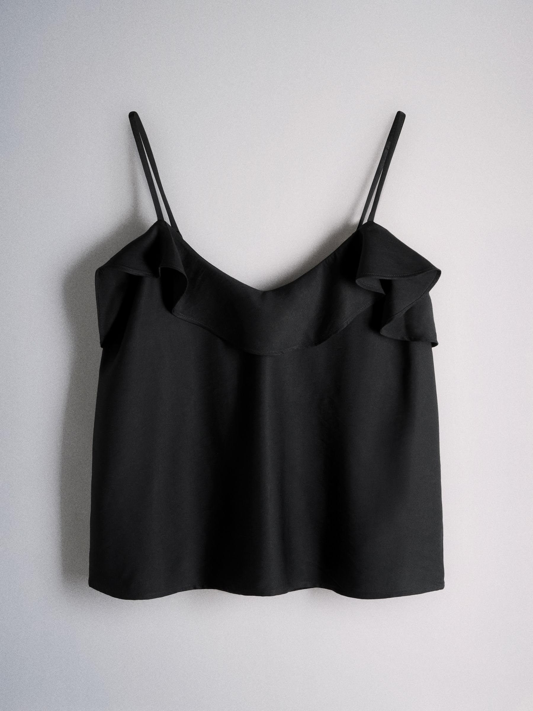 THE SET Mujeres Pack de 2 tops estilo camisola con tiras y ribete de volantes