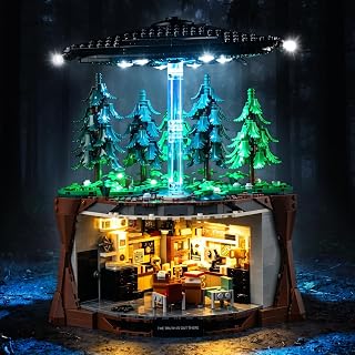 BrickSoul Light Kit for LEGO 21369 The X-Files Set, Lights Only | Remote Control, Separate Light Zones & Multiple Modes for Dual-Level Sci-Fi Display & Gifting (Model Not Included)
