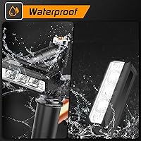 Vista 5 de Bright LED Bike Light for Night Riding,2025 Upgraded Rechargeable Bicycle Lights Set 5 Modes IPX6 Waterproof MTB Off-Road Cycling Commuting