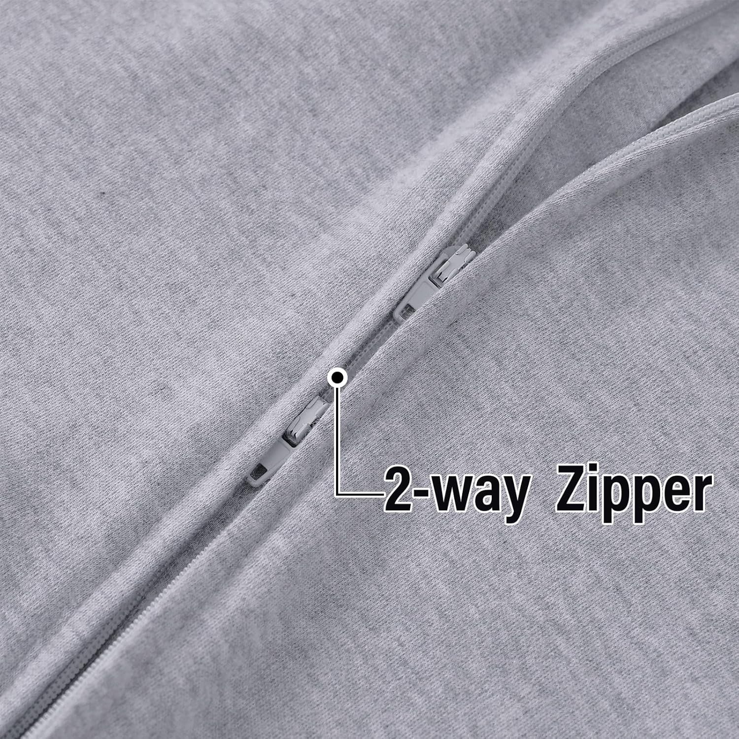 OPAWO Newborn Footie Pajamas with Mitten Cuffs Double Zipper Sleepers Baby Boy Girl Onesie Footed One-Piece Romper 0-6 Months - Image 7