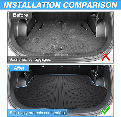 Vista 41 de Powerty Tapete de carga para BMW X5 2019-2025 2026, forro de carga TPE para todo tipo de clima, forros de maletero resistentes para BMW X5 sin