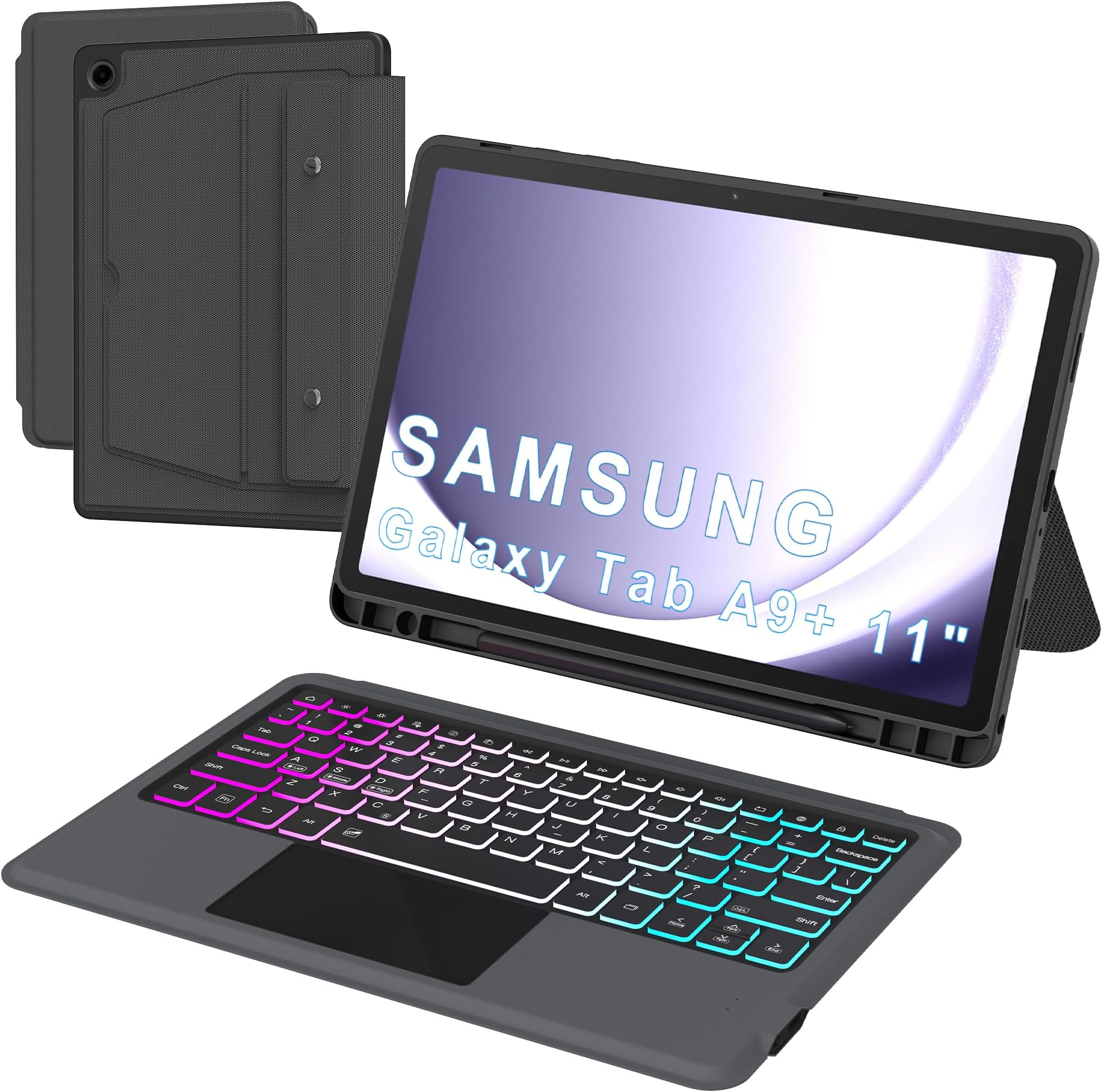 MOBILIS Coque pour Samsung Galaxy Tab A9+ 11'' avec Clavier Bluetooth Touchpad Amovible