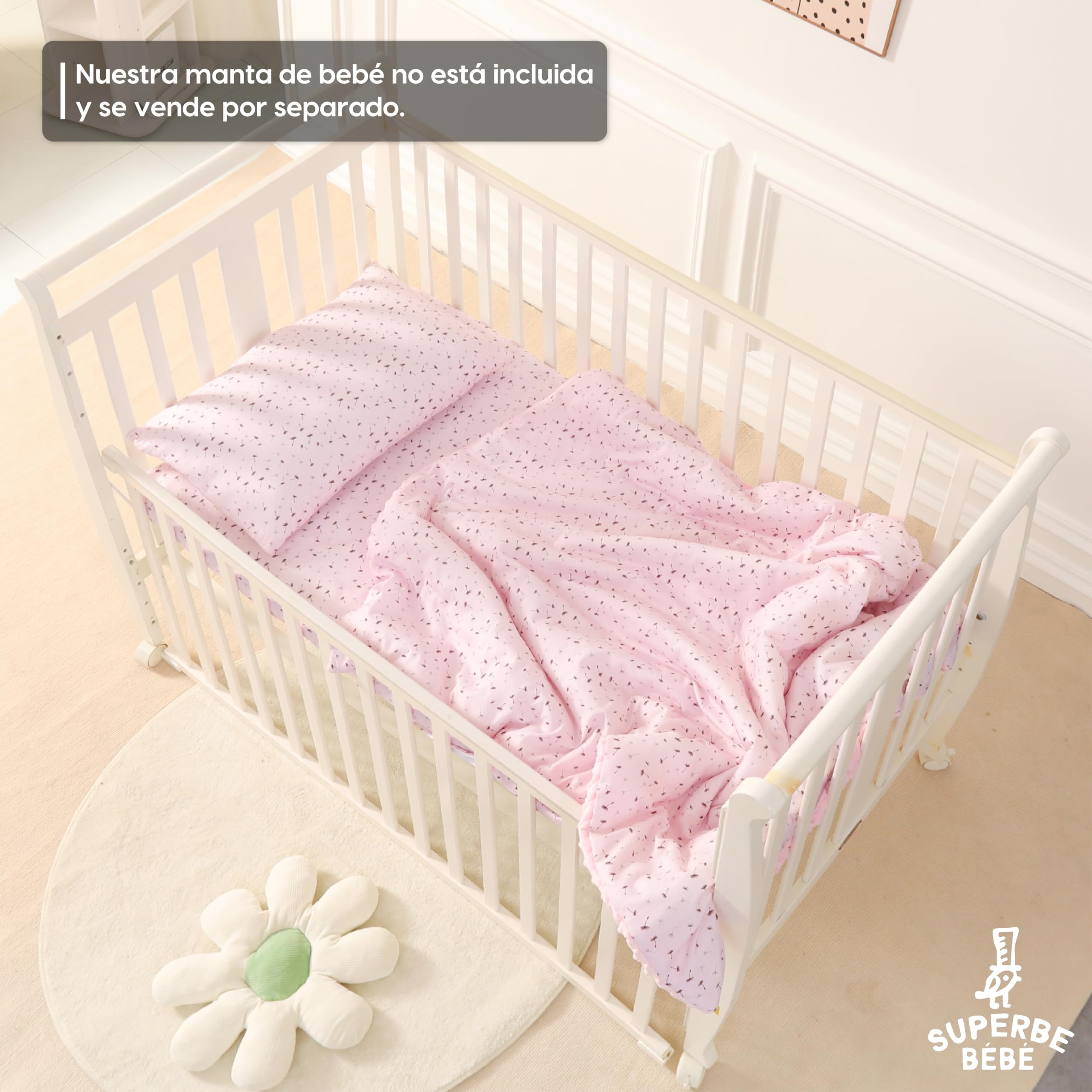 Almohada Infantil con Funda De Almohada Estampada 33x45 Cm De Algodón Oeko-Tex - Cojín Cuna Bebe Y Niños- Cojin Pequeño para Bebés para Siestas En La Guardería, Escuela Y Viajes - 1 Año 2 Años