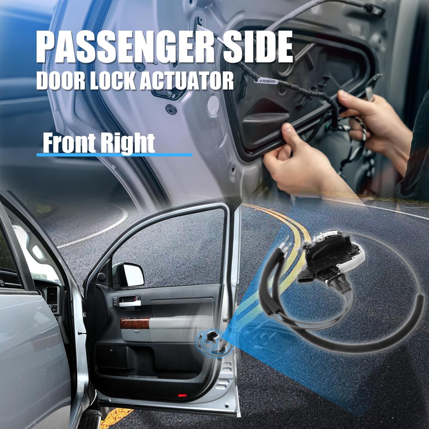 Door Lock Latch Actuator | Front Right Passenger Side | Compatible with 2008-2015 Nissan Rogue, 2014-2015 Nissan Rogue Select, Sport Utility | Replaces 80500-JM00A 937-267