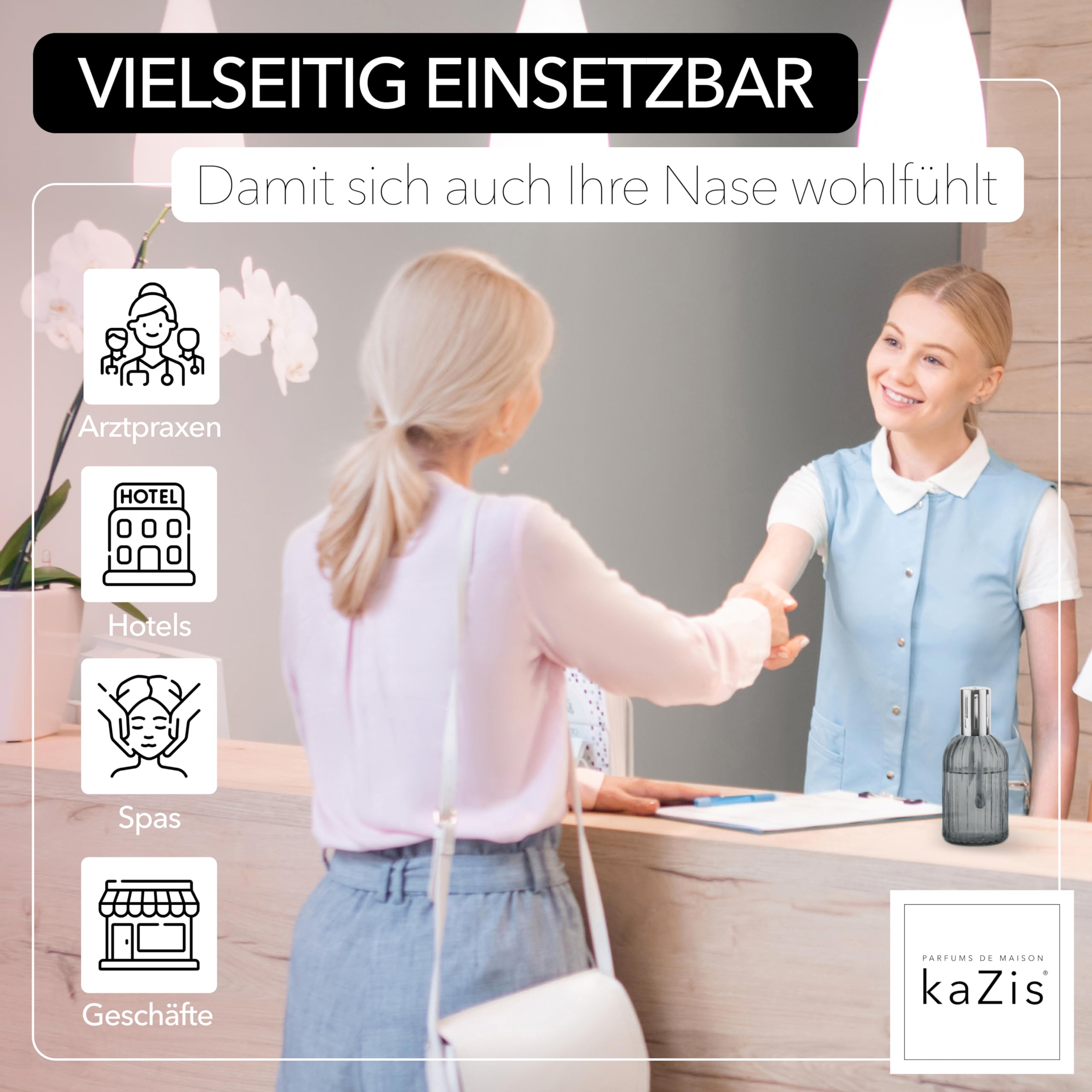 KAZIS® I lampada catalitica profumata I vetro I XXL I 400 ml (grigio)