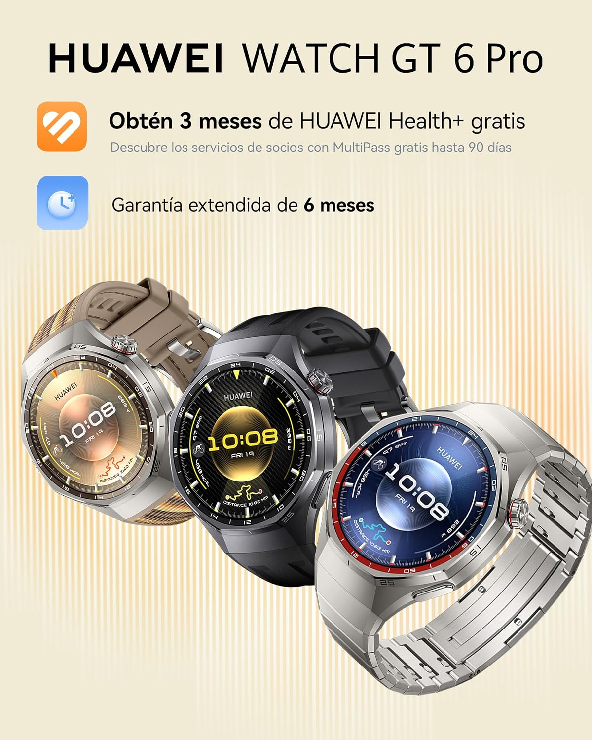 HUAWEI Watch GT 6 Pro 46mm GPS Smartwatch 1.47»AMOLED Pantalla Táctil, hasta 21 Días de Autonomía, Ciclismo Nivel Profesional, NFC, iOS Android Compatible, Análisis ECG, Monitoreo de Salud, Negro 3