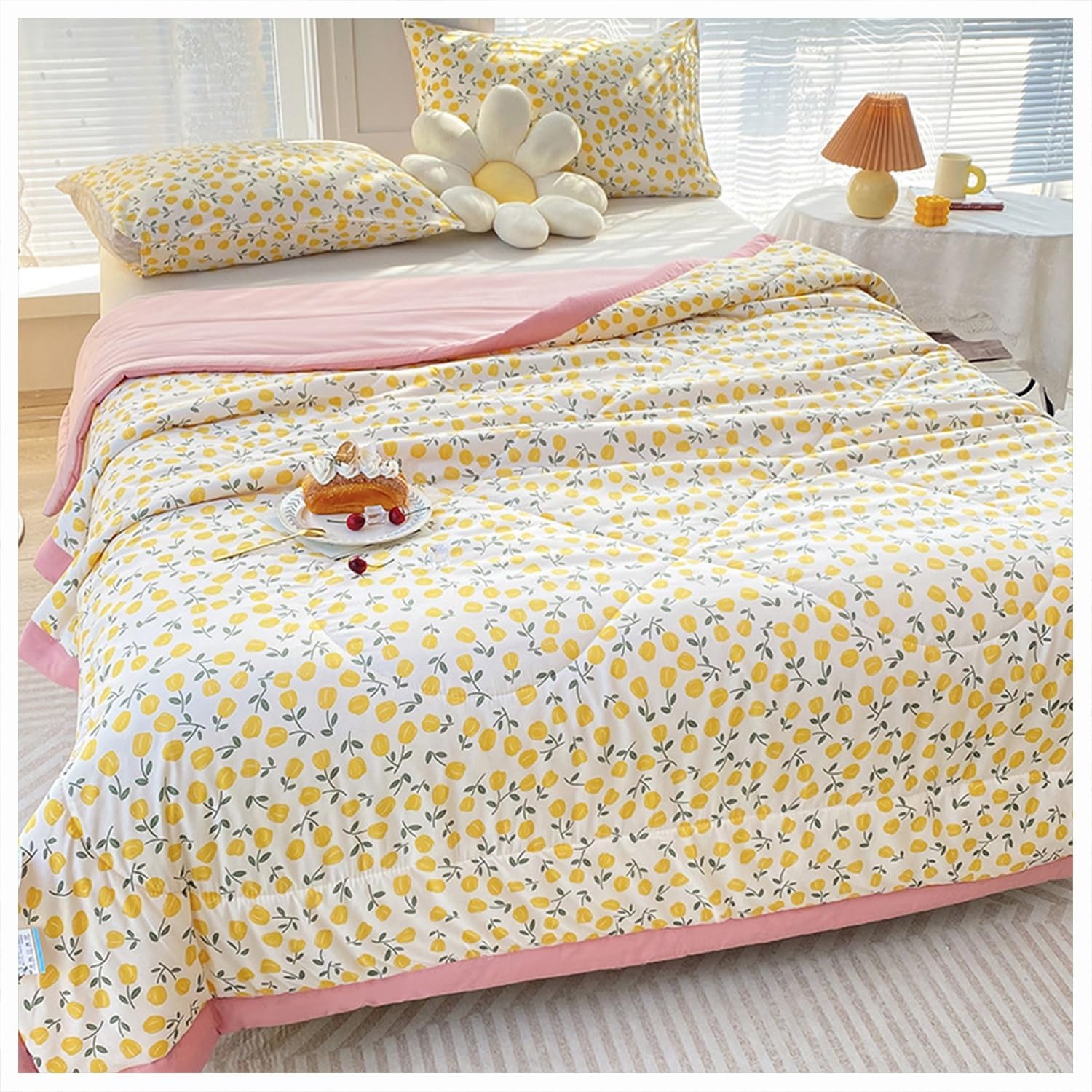 Summer Duve Double Single King Size Down Quilt Cooler Comforter Lightweight Soft Breathable Fluffy Microfiber Down Comforter for All Seasons, Machine Washable(#2,150x200cm)