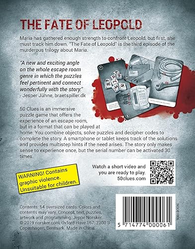 Miniatura 2 de 50 pistas tercera parte El destino de Leopold - 1-5 jugadores - Juegos de cartas para fiestas - 90 minutos de juego - Juegos para noches de juegos