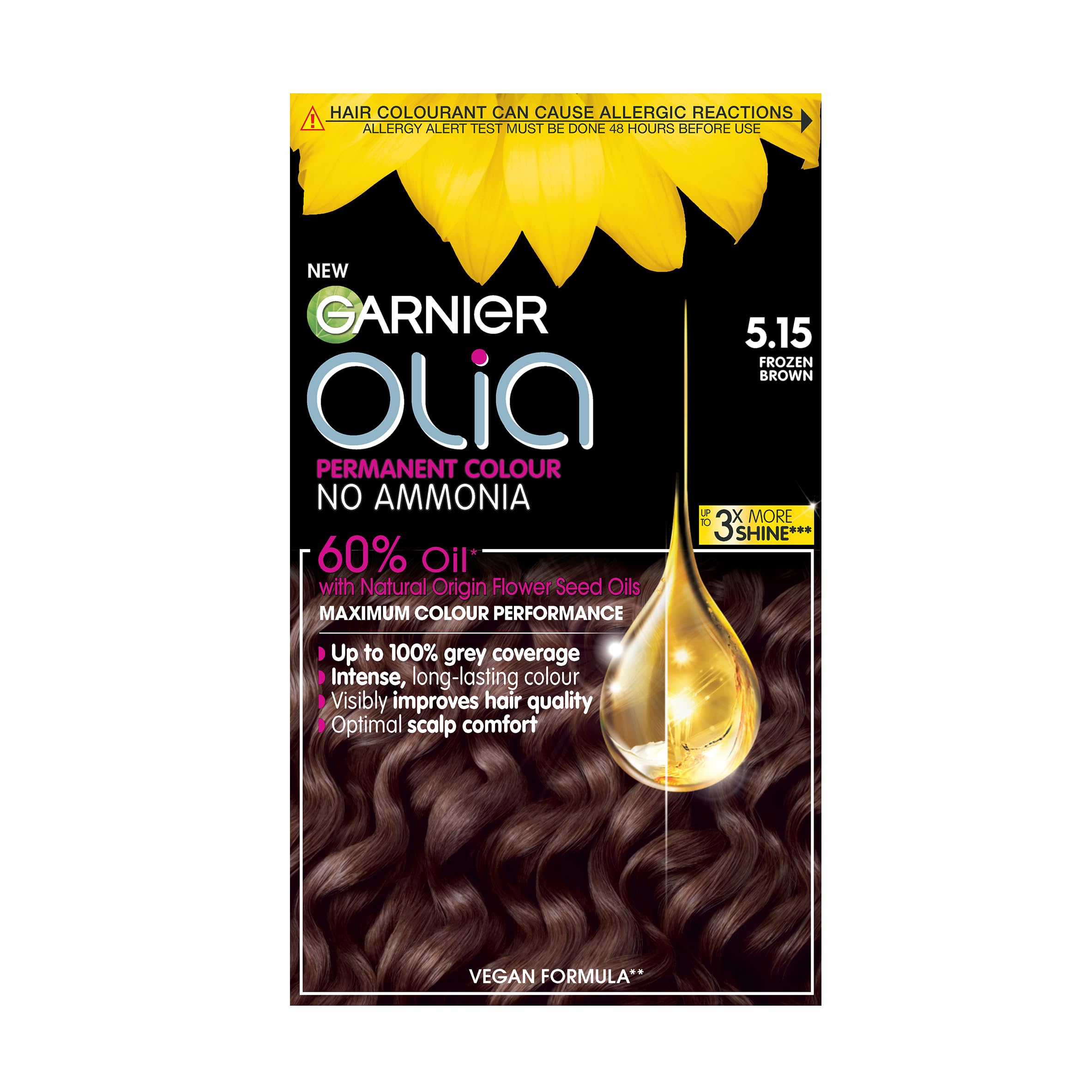 Garnier Olia 5.15 Frosted Chocolate Brown Noammonia Permanent Hair Dye