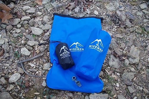 Miniatura 2 de wisemen outdoors - Almohada inflable ultraligera para viajes, camping, mochileros, playa. Compresible (almohadilla para dormir, bolsa de inflado y