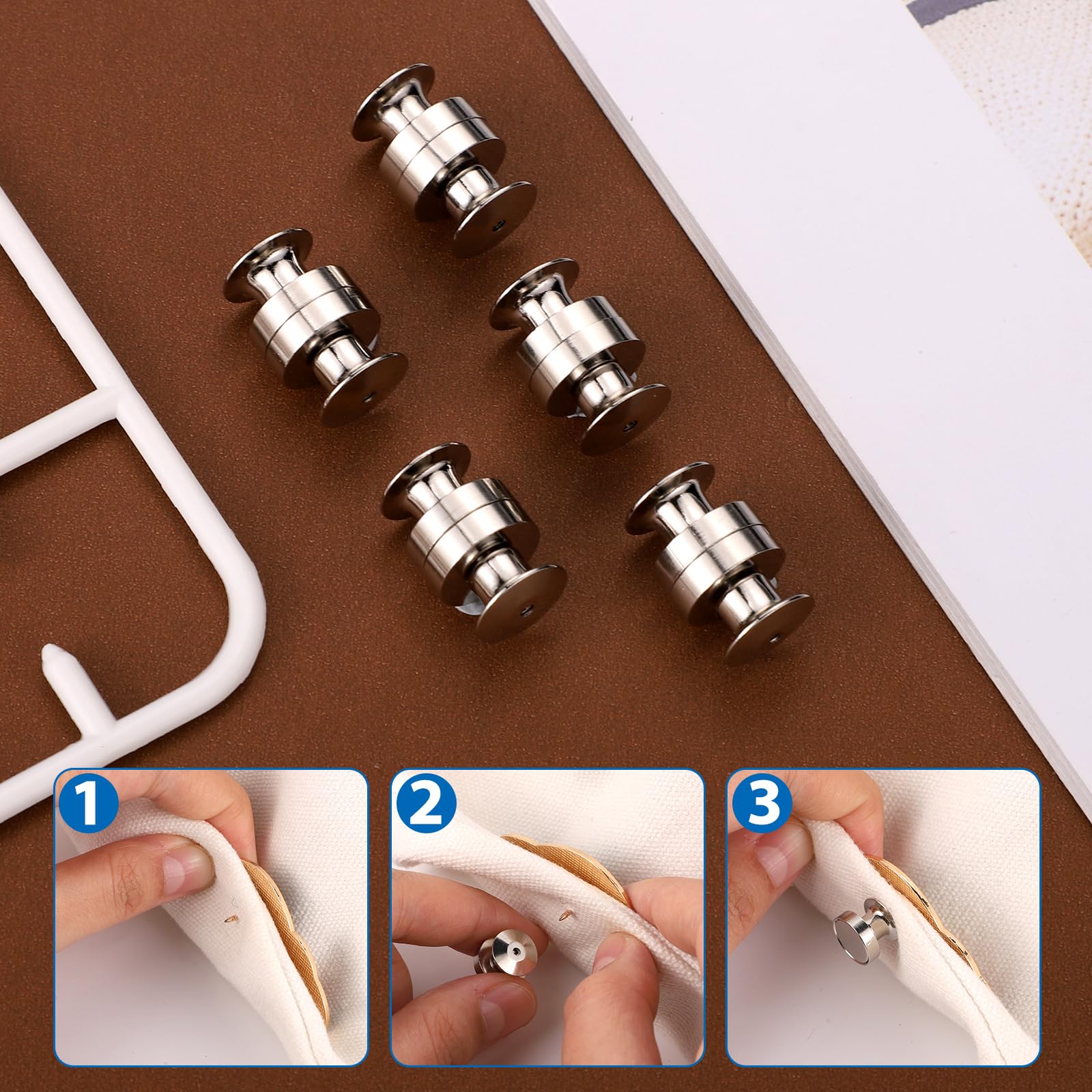 Lapel Pin Backs With Screws 30 Pieces Metal Locking Pin Backs Locking ...