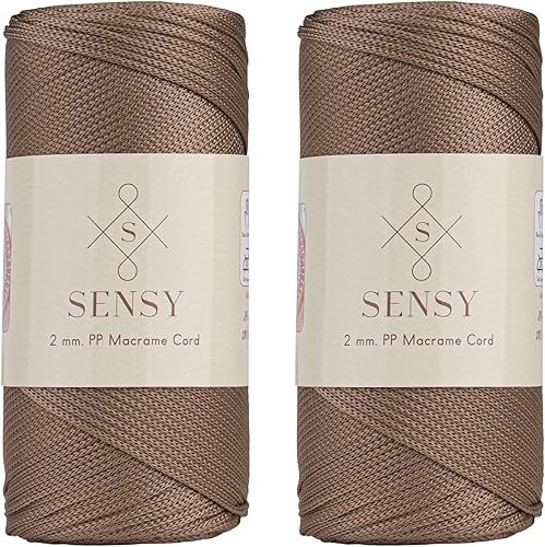 Miniatura 114 de Sensy Premium 2mm 76 Metros de Cuerda de Poliéster 100% Cordón de Polipropileno Cordón de Macramé 2mm Cordón para Bolso de Crochet Hilo de Crochet
