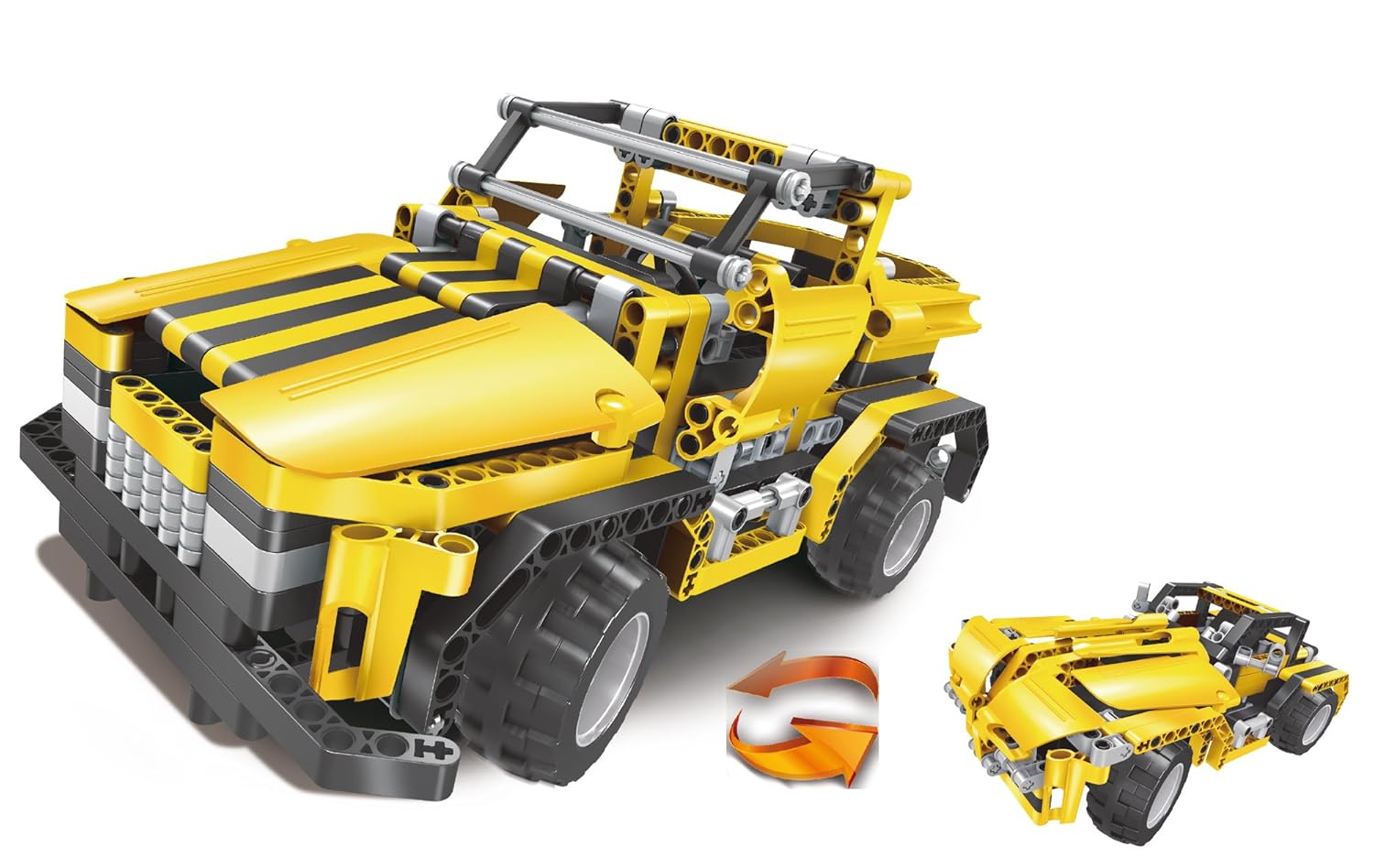 Assembled SCIENZA HI TECH Off-Road Vehicle with construction pieces