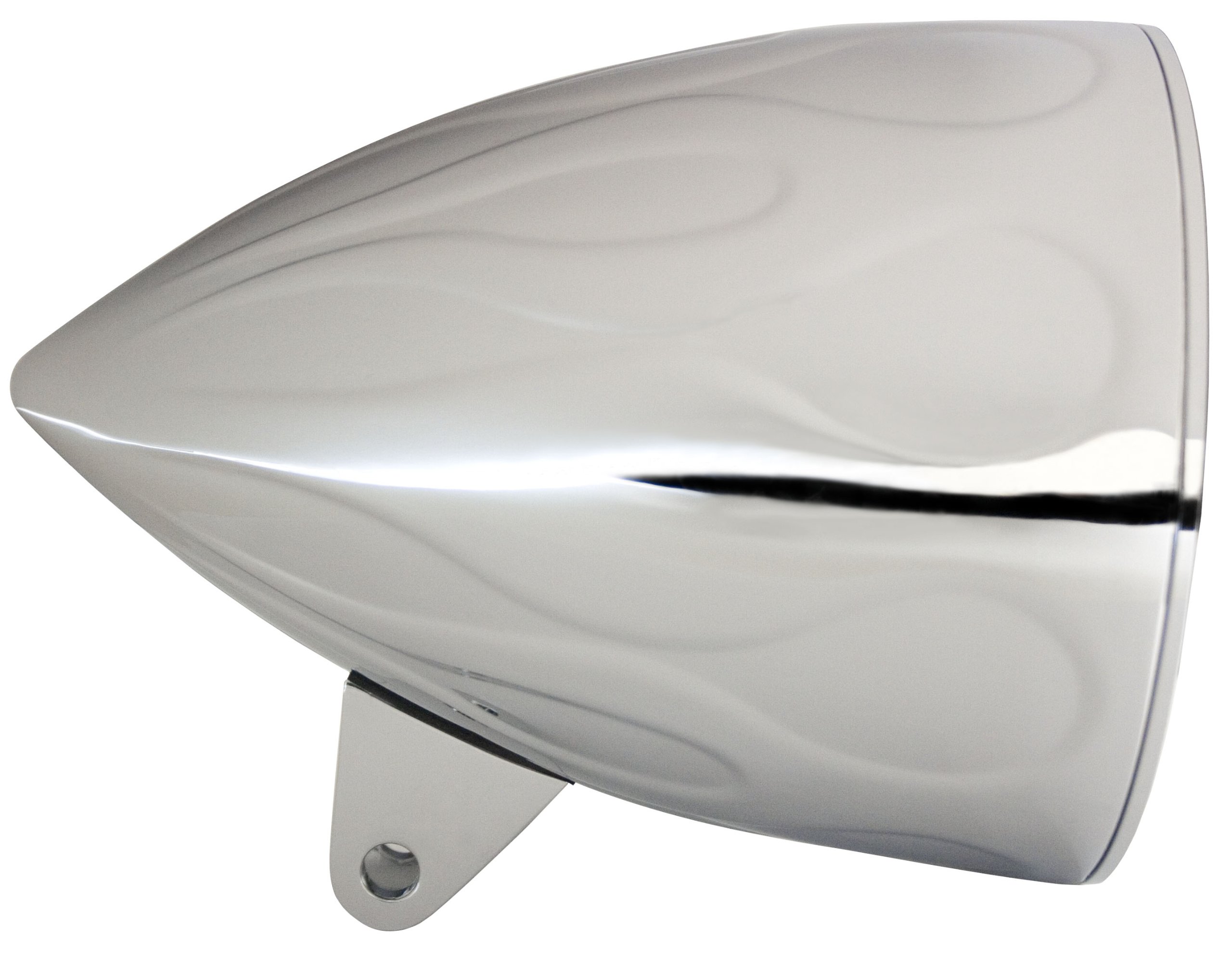 Adjure HB54210 5-3/4" Flamed Chrome Sunset Boulevard Style Sleek Motorcycle Headlight Bucket