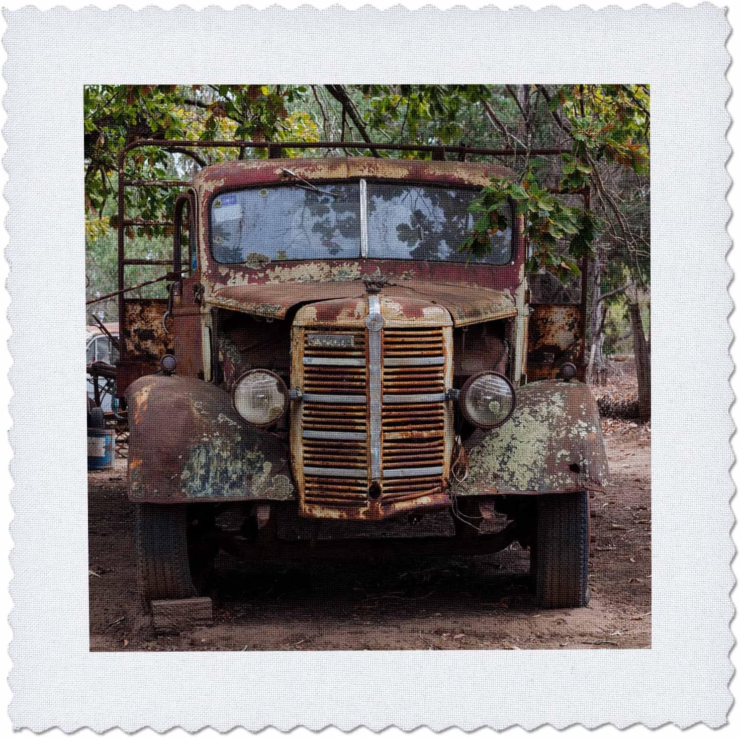 3D Rose qs_226378_2 Australia Boy Up Brook Old Truck Quilt Square Quilt, 6 x 6