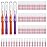 Patelai 100 Pieces Braces Brush for Cleaner Interdental Brush Toothpick Dental Flossing Head Oral Hygiene Flosser Tooth Cleaning Tool(Orange, Purple)